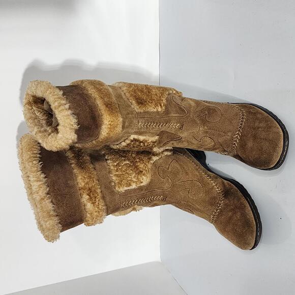 Sofft Shoes - 928 Sofft 1403655 Leather upper sock/Shearling Tan Boots Size 9MW